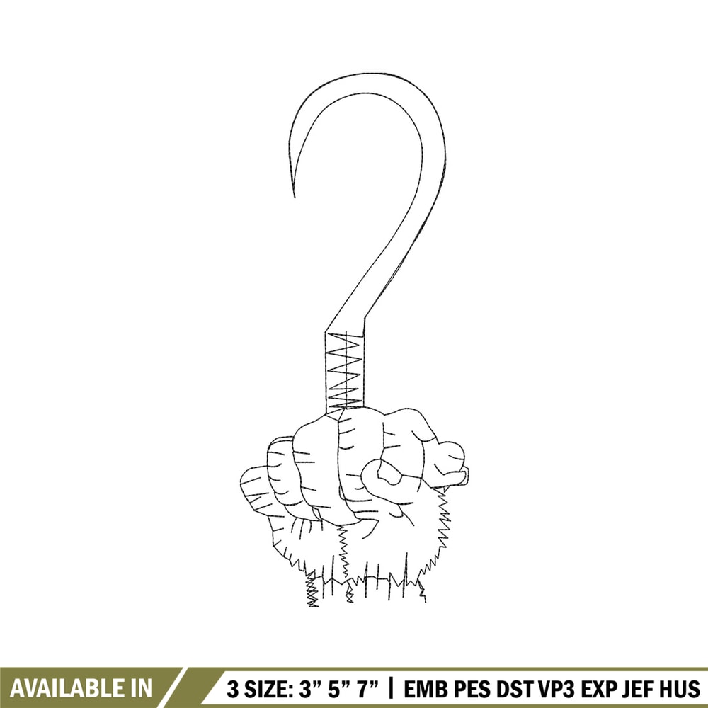 Hook design embroidery design, Hook embroidery, Embroidery file, Embroidery shirt, Emb design, Digital download.jpg