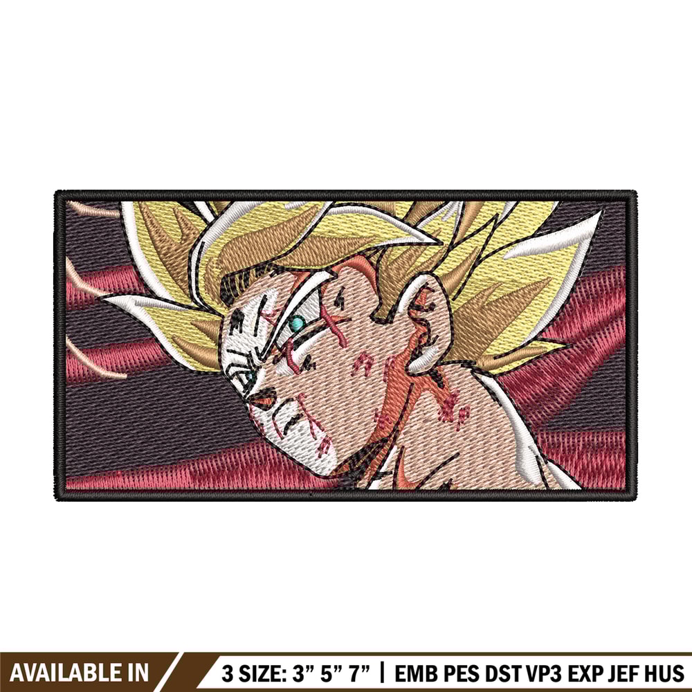 Goku ssj embroidery design, Dragonball embroidery, Anime design, Embroidery shirt, Embroidery file, Digital download.jpg