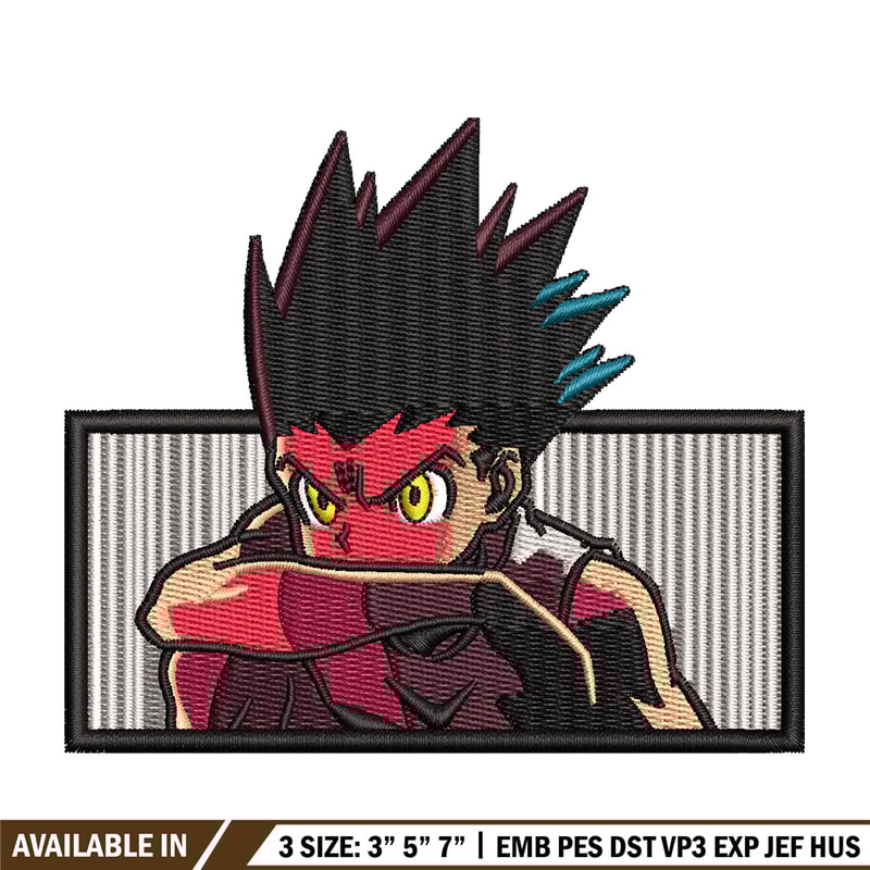 Gon rectangle embroidery design, Hxh embroidery, Anime design, Embroidery shirt, Embroidery file, Digital download.jpg
