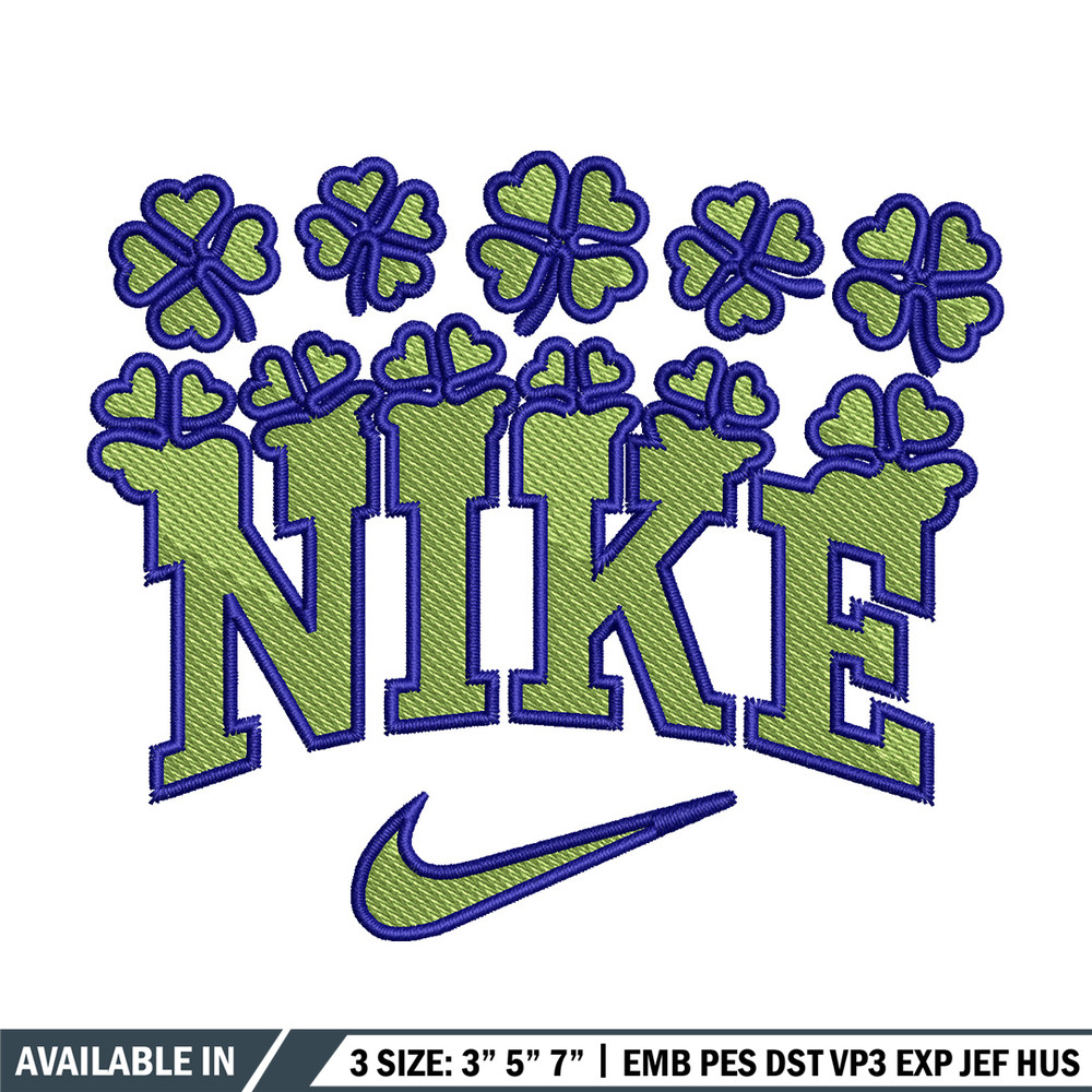 Nike flower green embroidery design, Flower embroidery, Nike design, Embroidery shirt, Embroidery file, Digital download.jpg