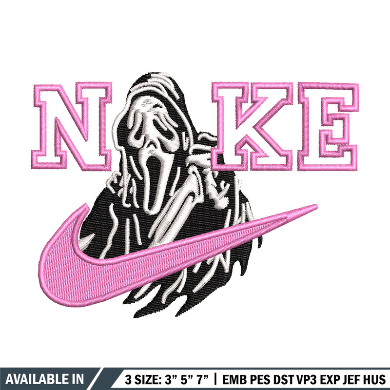 Nike ghost embroidery design, Horror embroidery, Nike design, Embroidery shirt, Embroidery file, Digital download.jpg