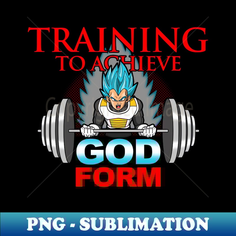 Super Saiyan Vegeta Anime Gym Training Workout - Instant PNG | Inspire ...