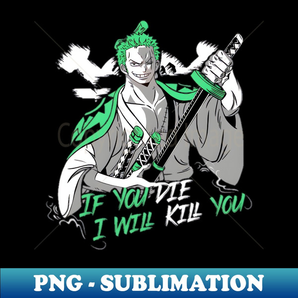 Roronoa zoro from one piece - PNG Transparent Sublimation Design - Unleash  Your Creativity