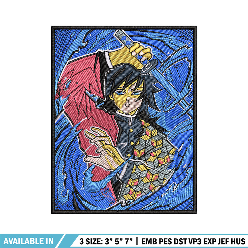 Giyu poster embroidery design, Giyu embroidery, Anime design, Embroidery shirt, Embroidery file, Digital download.jpg