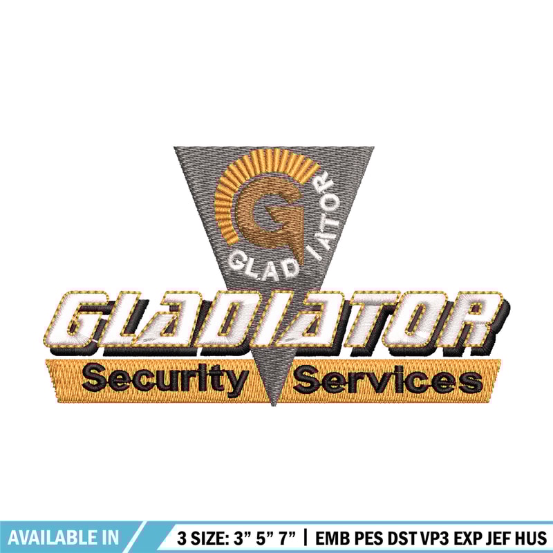 Gladiator Security Logo embroidery design, Gladiator Security embroidery, Embroidery file, logo design, Instant download.jpg