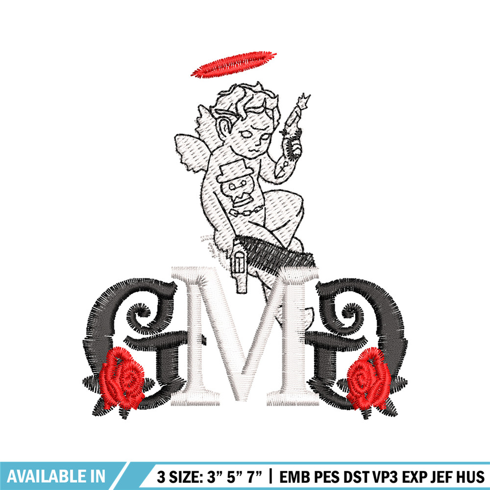 GMD Rose Logo embroidery design, GMD Rose embroidery, logo design, Embroidery file, logo shirt, Instant download..jpg