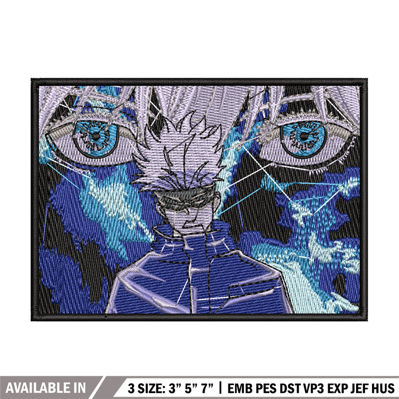 Gojo eyes box embroidery design, Jujutsu embroidery, Anime design, Embroidery shirt, Embroidery file, Digital download.jpg
