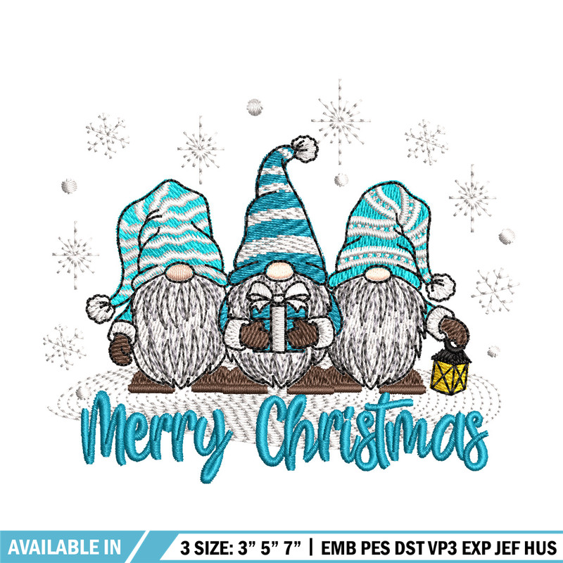 Gnomes embroidery design, Chrismas embroidery, Embroidery shirt, Embroidery file, Anime design, Digital download.jpg
