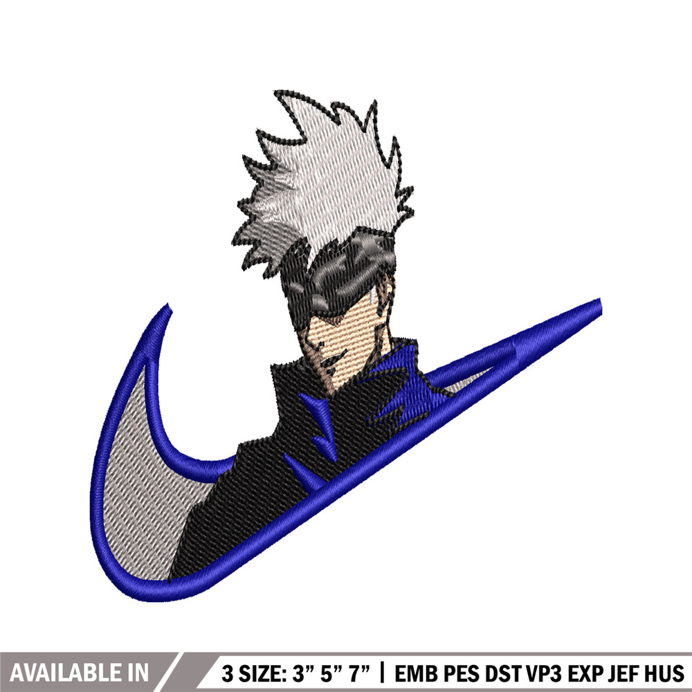 Gojo Satoru embroidery design, Jujutsu Kaisen embroidery, anime design, embroidery file, Logo shirt, Digital download.jpg