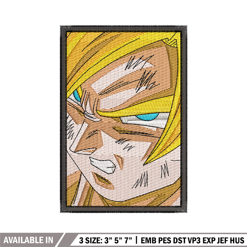Goku frame embroidery design, Dragonball embroidery, Anime design, Embroidery shirt, Embroidery file, Digital download.jpg