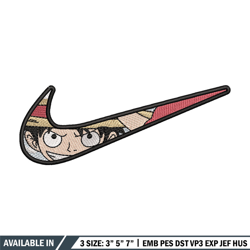 Nike luffy smile embroidery design, One piece embroidery,Nike design,Embroidery shirt, Embroidery file, Digital download.jpg