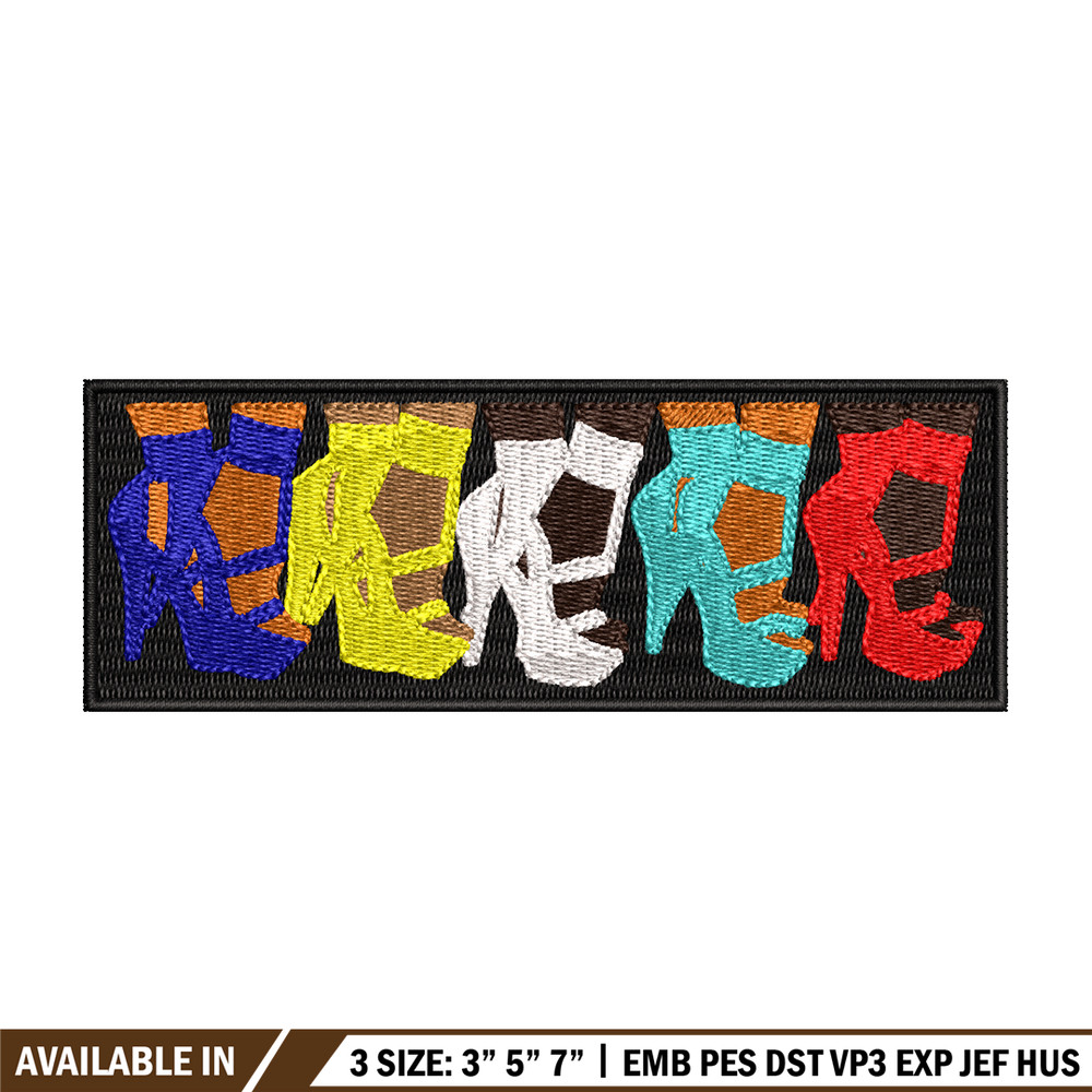 High heels color logo embroidery design, logo embroidery, logo design, Embroidery shirt, Instant download.jpg