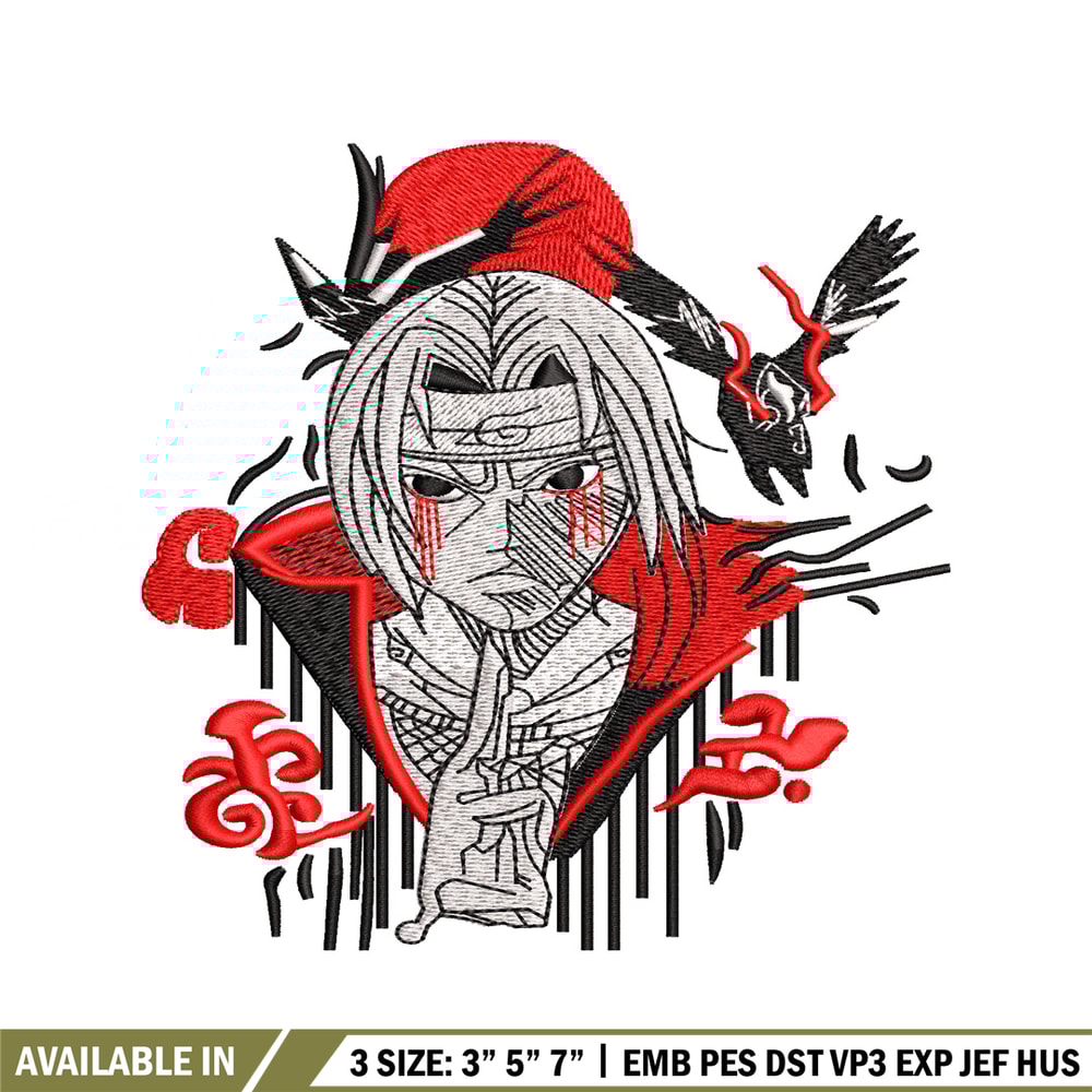 Itachi Uchiha embroidery design, Naruto embroidery, anime design, embroidery file, anime shirt, Digital download..jpg