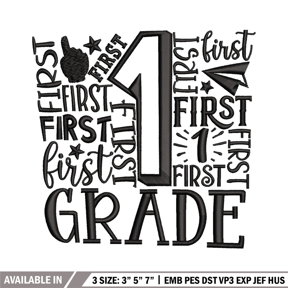 Grade 1 embroidery design, Logo embroidery, Embroidery file, Embroidery shirt, Emb design, Digital download.jpg