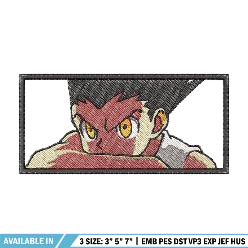 Gon box embroidery design, Hxh embroidery, Anime design, Embroidery shirt, Embroidery file, Digital download.jpg