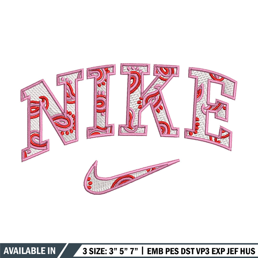 Nike pink embroidery design, Nike embroidery, Emb design, Embroidery shirt, Embroidery file, Digital download.jpg