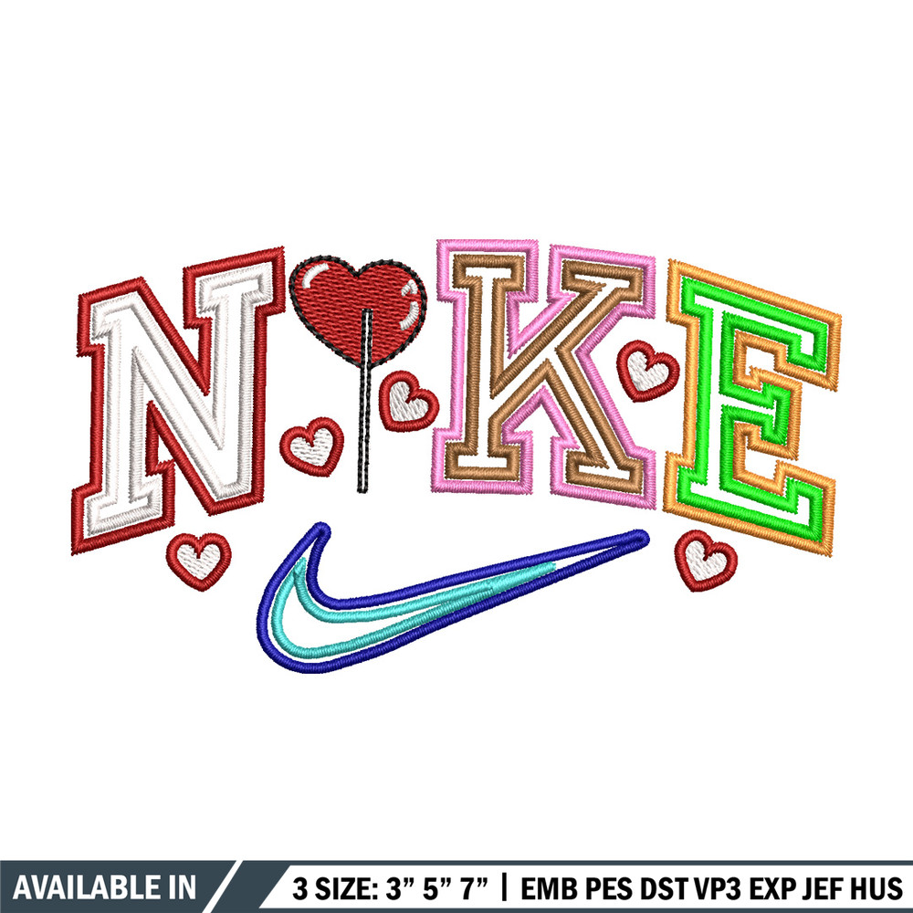 Nike red heart embroidery design, Logo embroidery, Nike design, Embroidery shirt, Embroidery file, Digital download.jpg