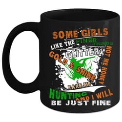 cool girls coffee mug, funny hunting coffee cup