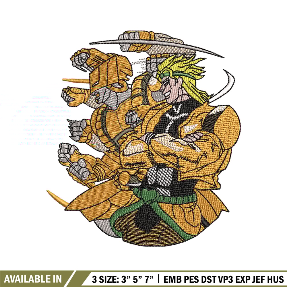 Jojo bizarre embroidery design, Jojo bizarre embroidery, Anime design, Embroidery file, Anime shirt, Instant download..jpg