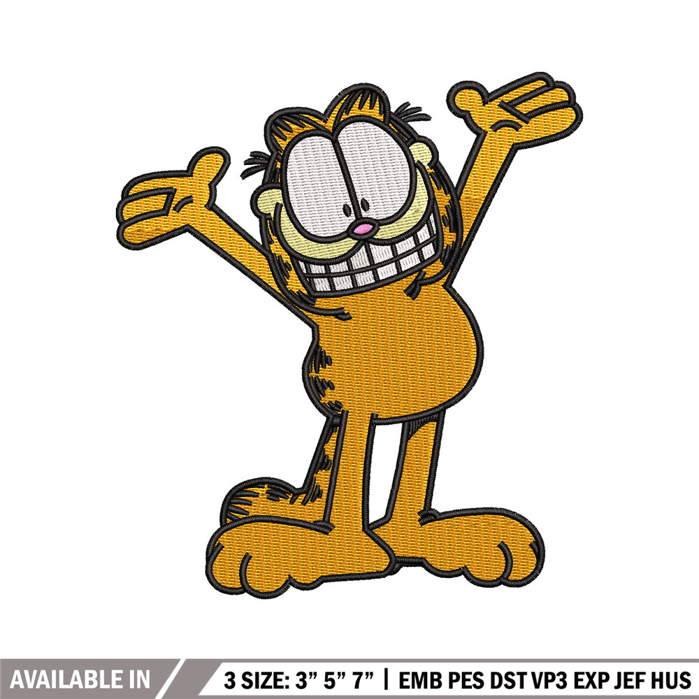 Happy cat embroidery design, Cat cartoon embroidery, Embroidery file, Embroidery shirt, Emb design, Digital download.jpg