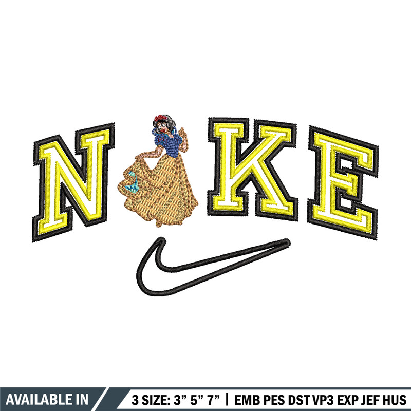 Nike snow white embroidery design, Disney embroidery, Nike design, Embroidery shirt, Embroidery file,Digital download.jpg