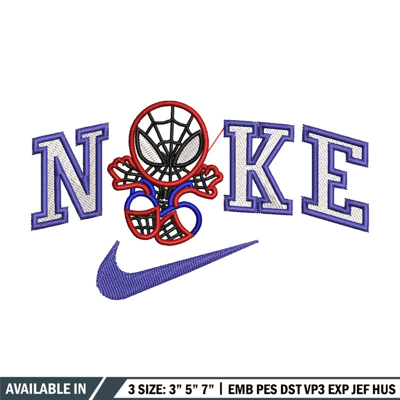 Nike spiderman embroidery design, Marvel embroidery, Nike design, Embroidery file,Embroidery shirt, Digital download.jpg