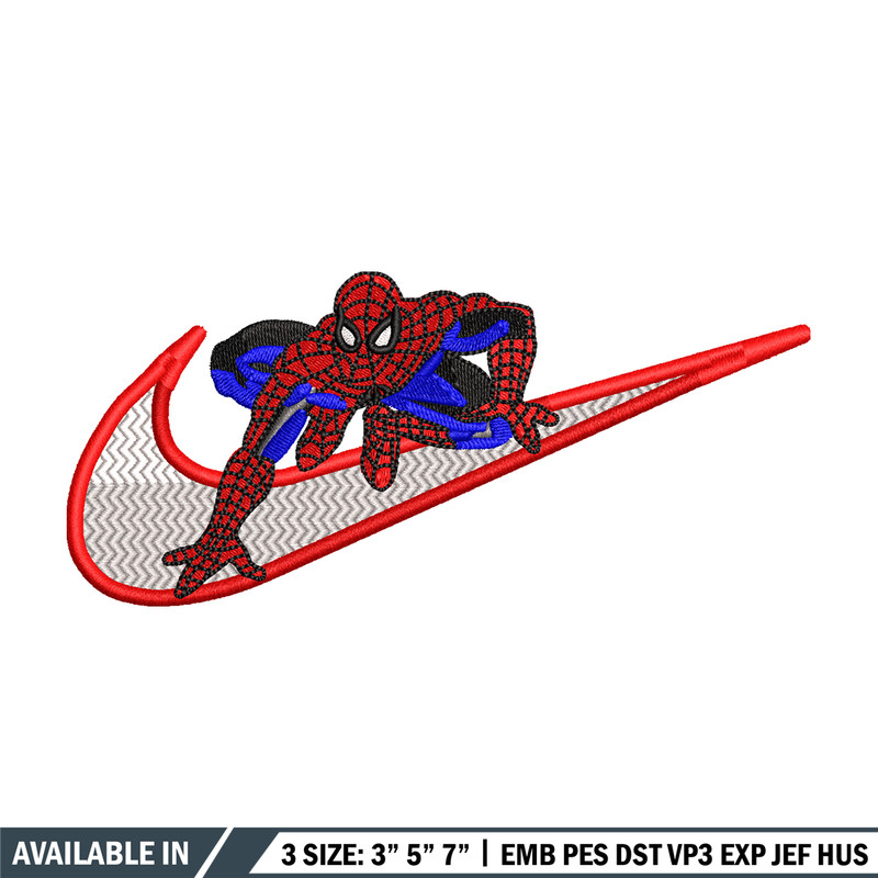 Nike Spiderman Logo embroidery design, Spiderman embroidery, Nike design, movie design, movie shirt, Digital download.jpg