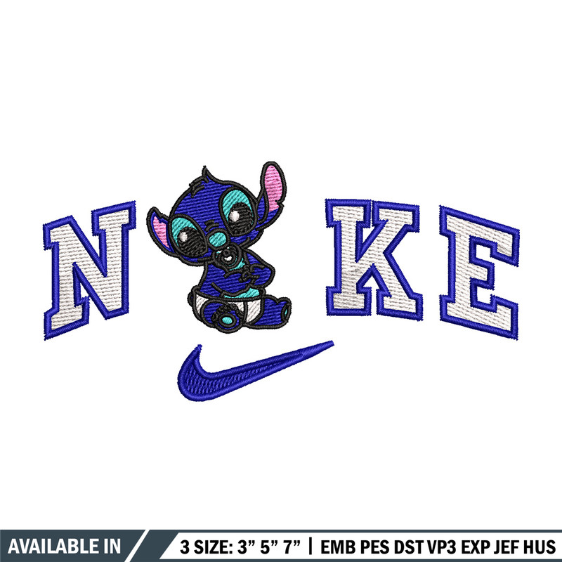 Nike stitch baby embroidery design, Stitch embroidery, Nike design, Embroidery file,Embroidery shirt, Digital download.jpg