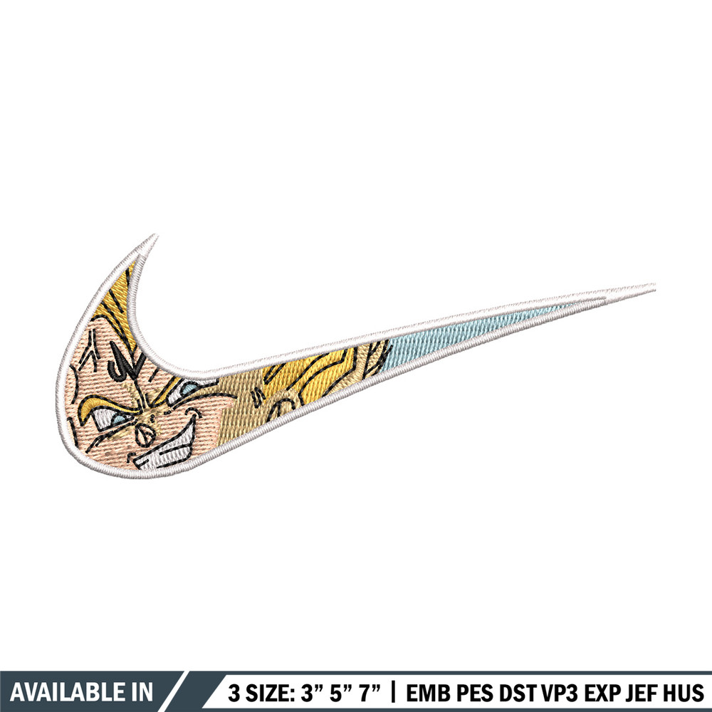 Nike vegeta embroidery design, Dragonball embroidery, Nike design, Embroidery shirt, Embroidery file, Digital download.jpg