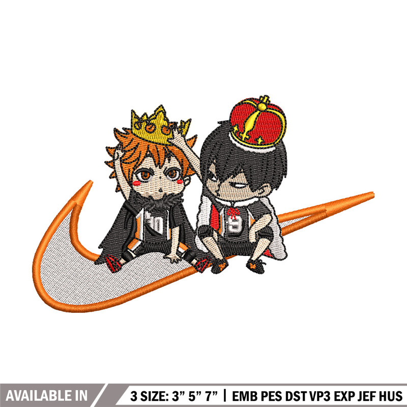 Hinata tobio nike embroidery design, Haikyu embroidery, Nike design, Embroidery shirt, Embroidery file, Digital download.jpg