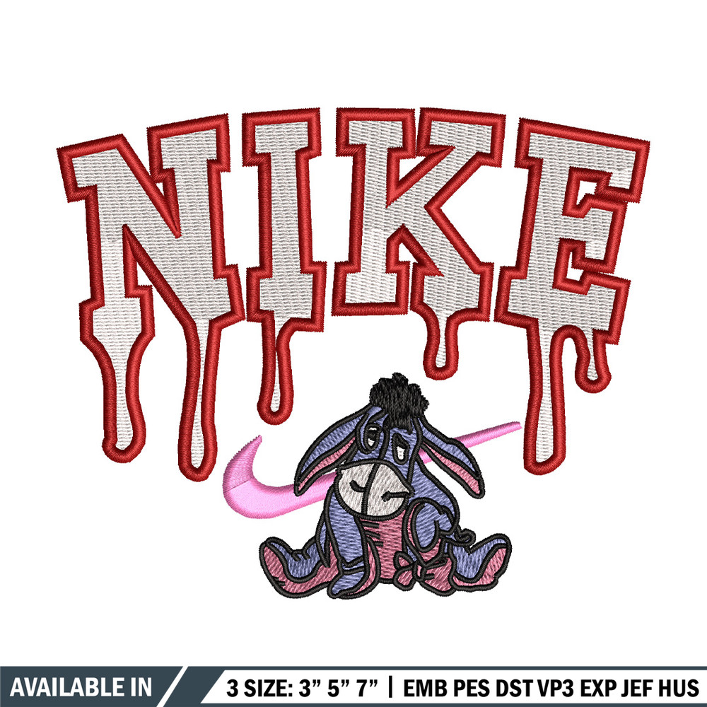 Nike x donkey embroidery design, Eeyore embroidery, Nike design, Embroidery shirt, Embroidery file, Digital download.jpg