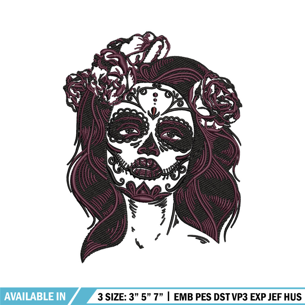 Horror girl embroidery design, Horror embroidery, Embroidery file, Embroidery shirt, Emb design, Digital download.jpg