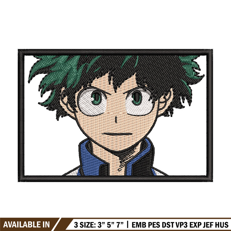 Izuku frame embroidery design, Mha embroidery, Anime design, Embroidery shirt, Embroidery file, Digital download.jpg