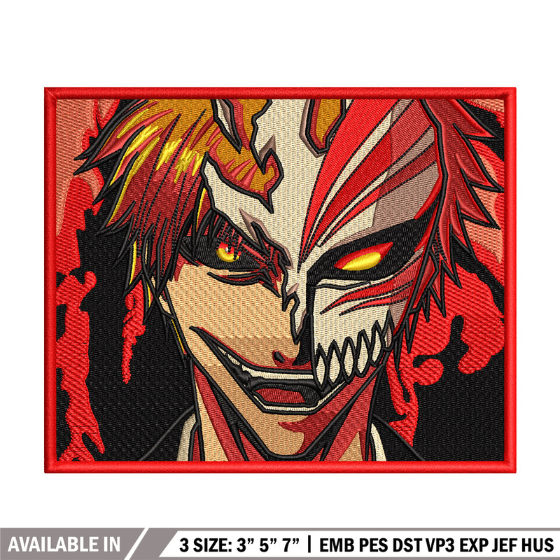 Ichigo laugh embroidery design, Bleach embroidery,Anime design, Embroidery shirt, Embroidery file, Digital download.jpg