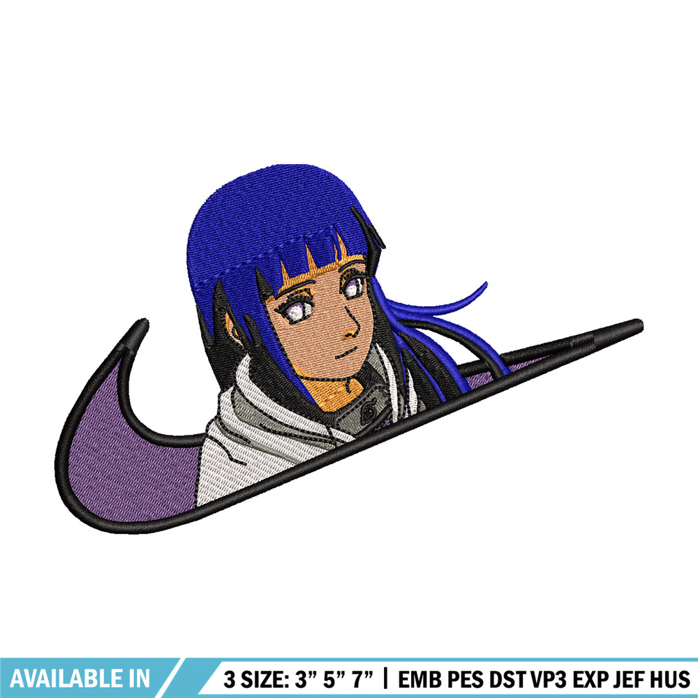 Hyuga Hinata Nike embroidery design, Naruto embroidery, nike design, anime design, anime shirt, Digital download.jpg
