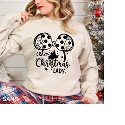crazy christmas lady sweatshirt, christmas sweatshirt, christmas jumper sweatshirt, christmas lady, funny christmas swea