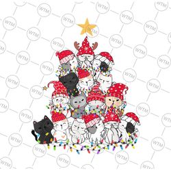 christmas cat christmas tree png, funny cool cat lover cute png, meowy christmas png, cat lover png, animal lover christ