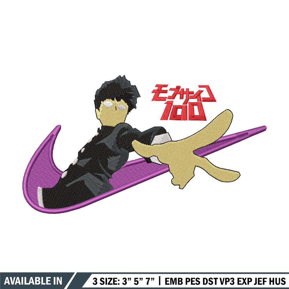 Nike x mob embroidery design, Mob psycho embroidery, Nike design, Embroidery shirt, Embroidery file, Digital download.jpg