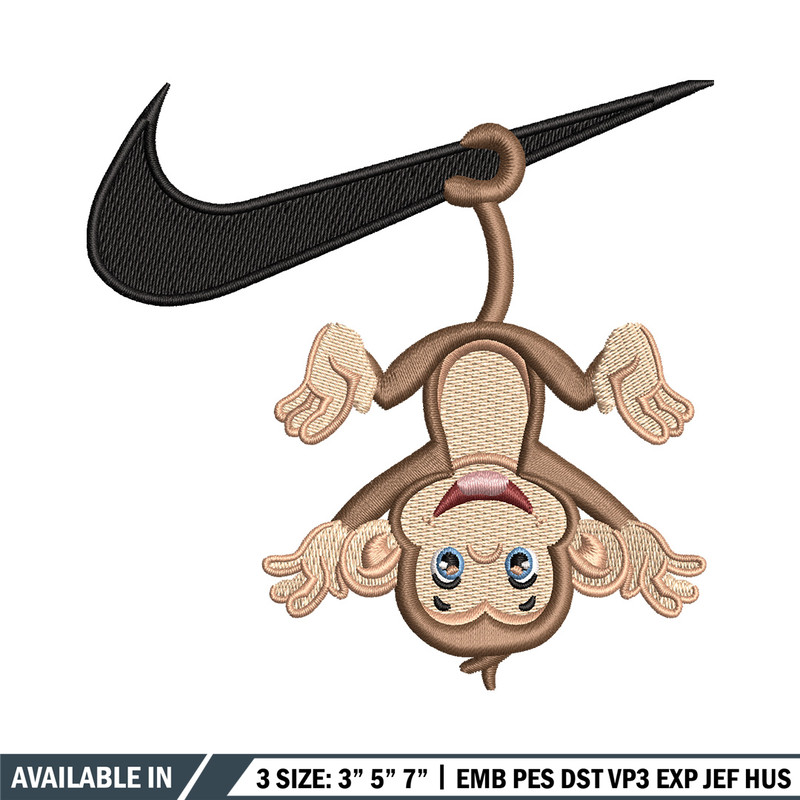 Nike x monkey embroidery design, Monkey embroidery, Nike design, Embroidery shirt, Embroidery file, Digital download.jpg