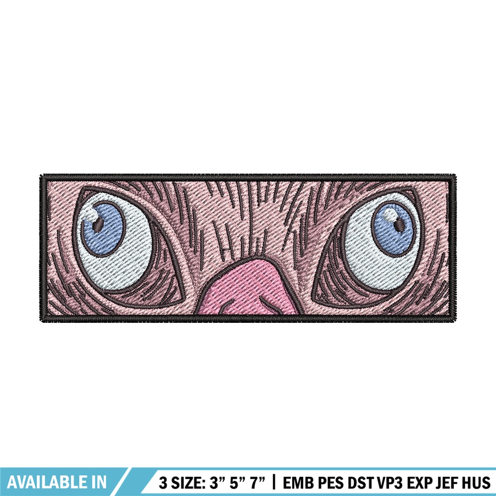 Inosuke mask embroidery design, Inosuke embroidery, Embroidery shirt, Embroidery file, Anime design, Digital download.jpg