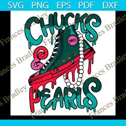 chucks and pearls dripping svg, trending svg, chucks and pearls, chucks svg, pearls svg, kamala harris svg, vp 2021 svg,
