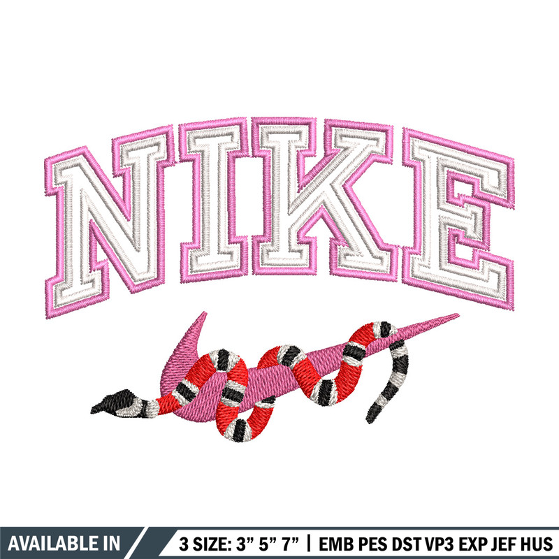 Nike x snake embroidery design, Snake embroidery, Nike design, Embroidery shirt, Embroidery file, Digital download.jpg