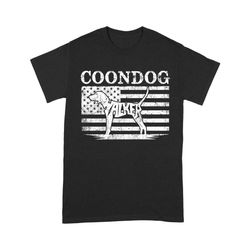 coonhound dog american flag shirt, mens coon dog gift, walker coonhound lover, hunting dog standard t-shirt fsd2346d01