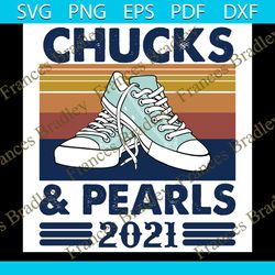 vintage chucks and pearls 2021 svg, trending svg, kamala harris svg, vp 2021 svg, madam vp svg, chucks and pearls, conve