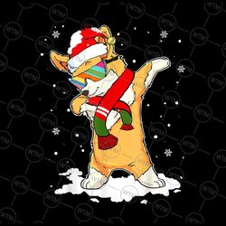 Christmas Dabbing Corgi Santa Hat Png, Funny Christmas Dog Png, Christmas Puppy Png, Santa Gift, Corgi Mom Png, Christma
