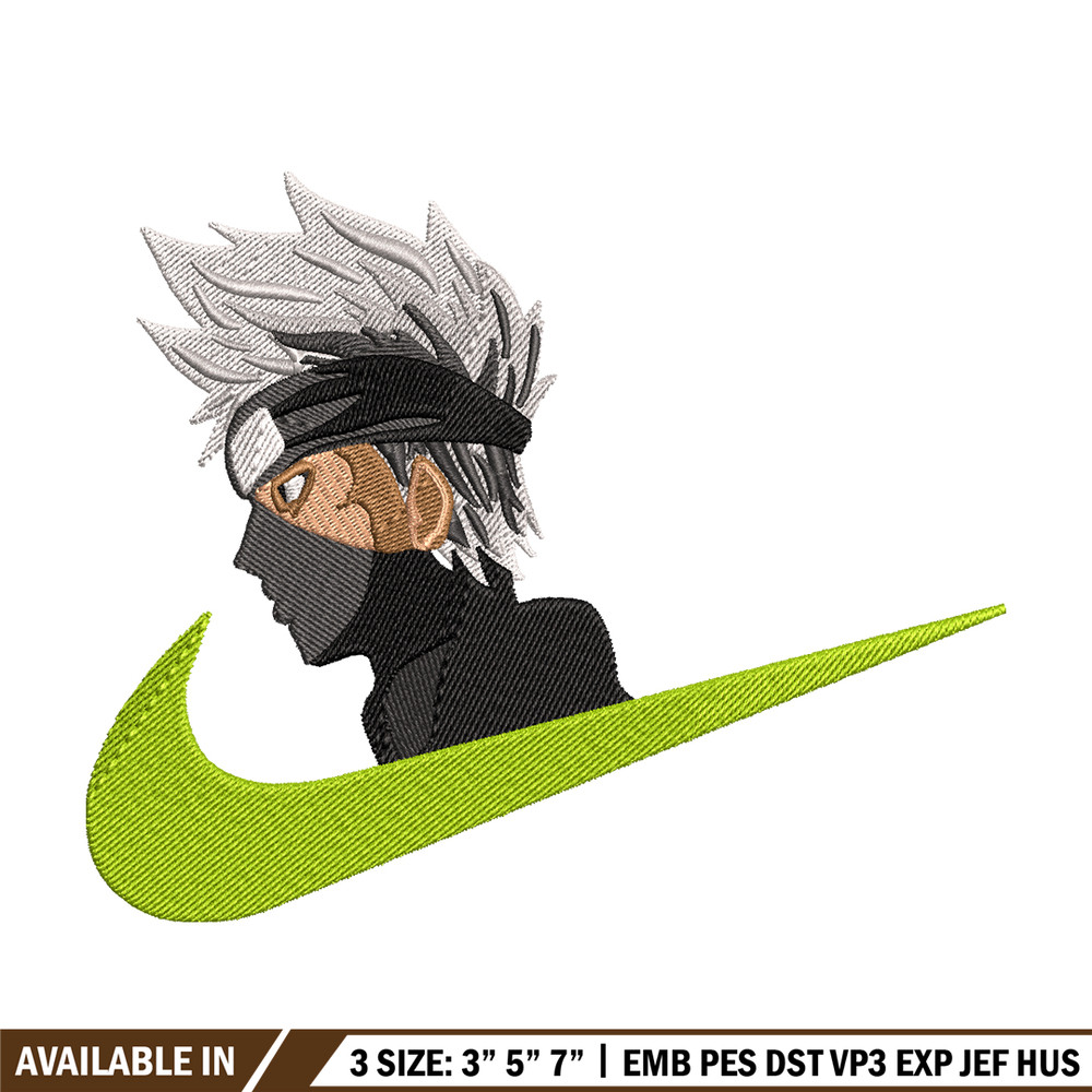 Kakashi Nike embroidery design, Naruto embroidery, nike design, anime design, anime shirt, Digital download.jpg