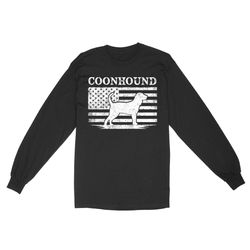 coonhound dog shirt, mens coonhound gift coon dog, dog lover, hunting dog standard long sleeve fsd2344d01