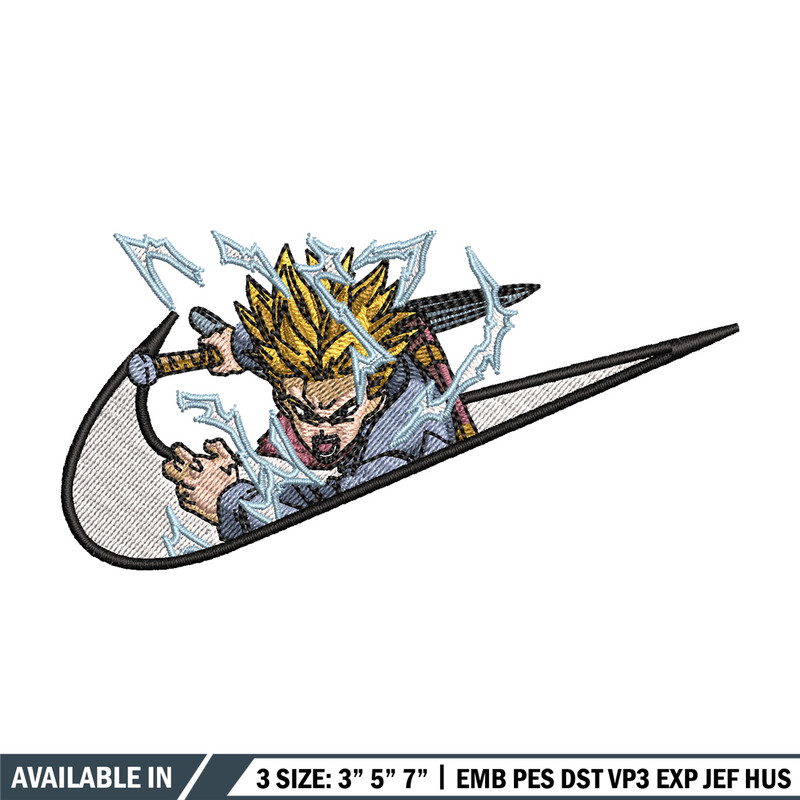 Nike x trunks embroidery design, Dragonball embroidery, Nike design, Embroidery shirt, Embroidery file, Digital download.jpg