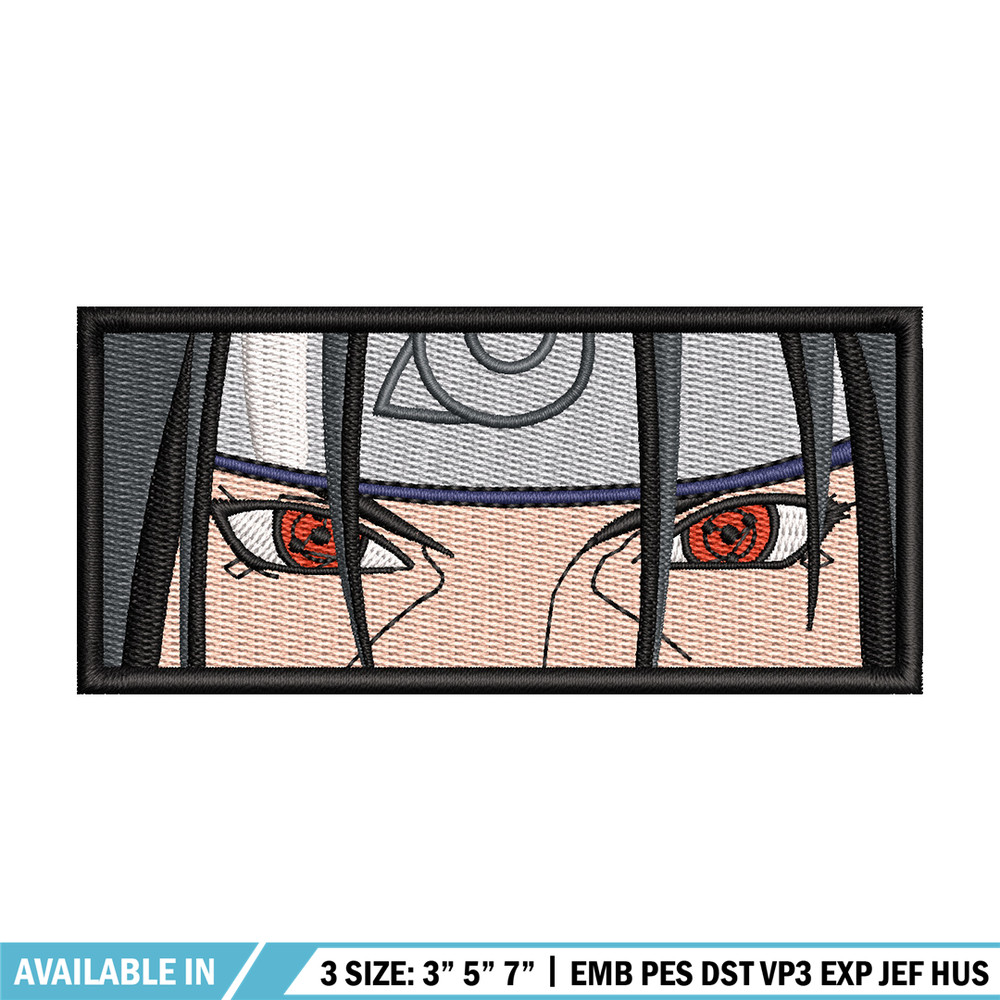 Itachi sharingan embroidery design, Naruto embroidery, Anime design, Embroidery shirt, Embroidery file, Digital download.jpg