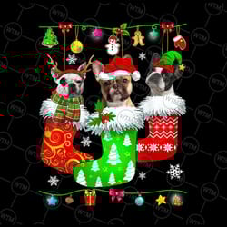 christmas socks pajama french bulldog dog puppy lover png, christmas french bulldog png, christmas dog png, christmas an
